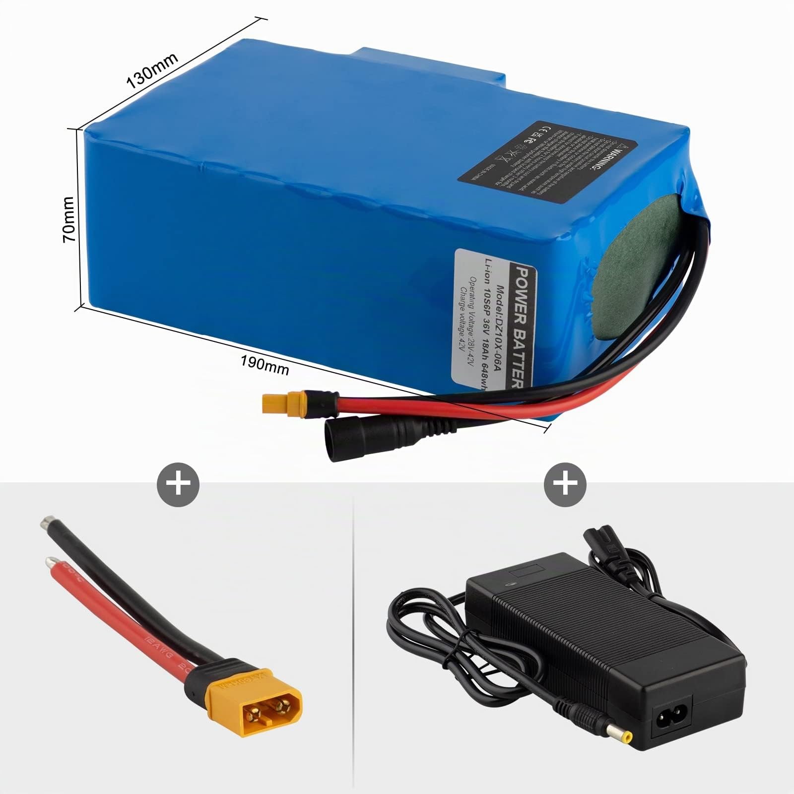 Batterie de vélo électrique 36V Batterie Lithium-ION 9Ah 12Ah 18Ah 20Ah avec Chargeur 42V 200W-1200W 250W 300W 400W 500W 800W 1000W pour Scooter, etc.