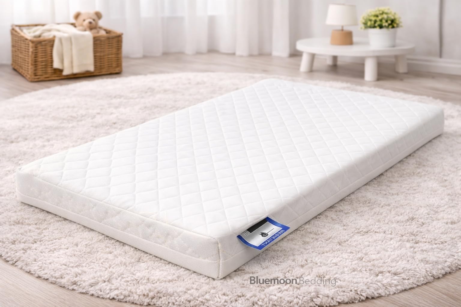 COT Bed Mattress 127 x 63 CM Compatible With Mamas & Papas Cot Size 300 | Breathable, Anti allergenic with Quilted Removable and Breathable Cover Made in UK