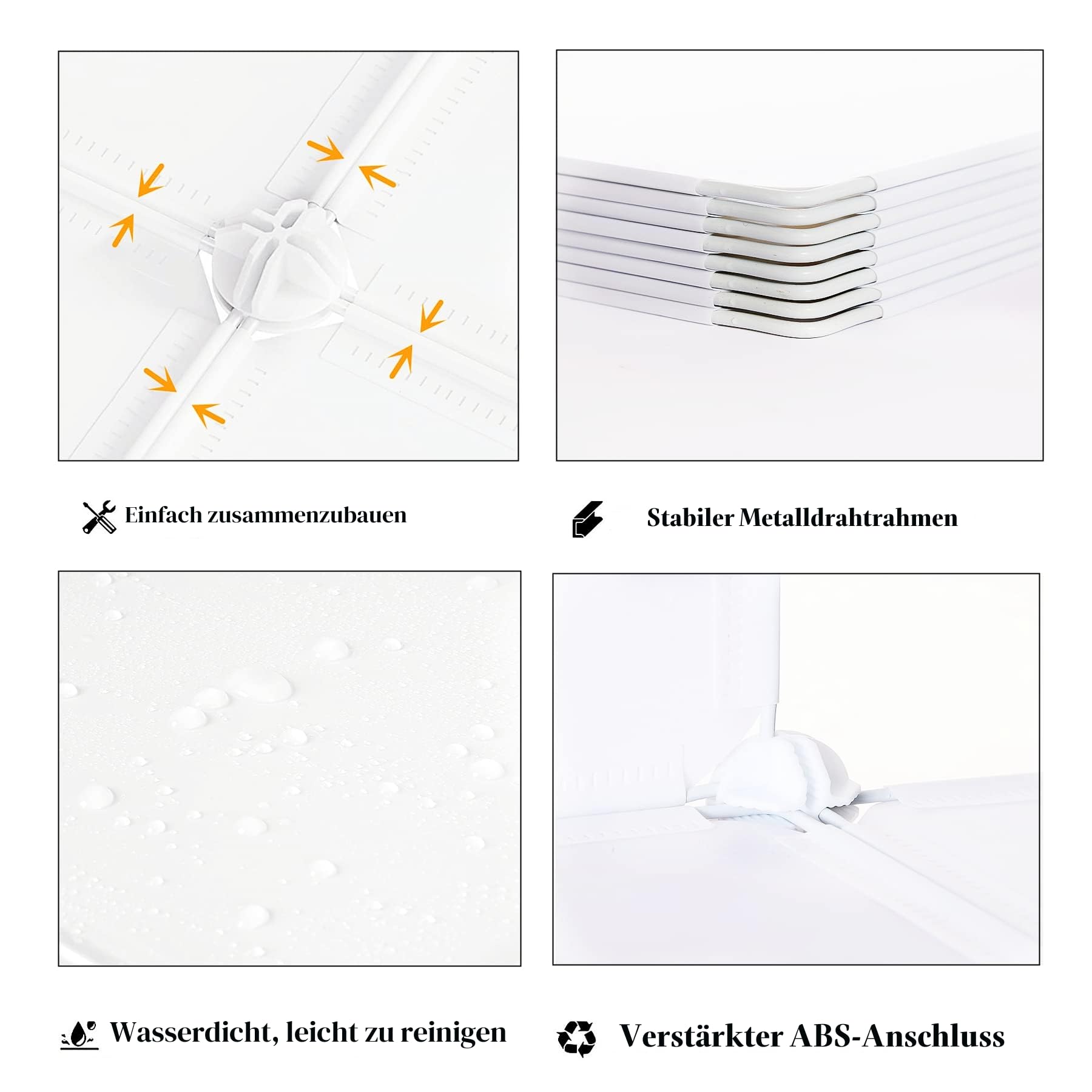 AWTATOS Würfel Aufbewahrungs Organizer, 6 Würfelregale mit Holzhammer, DIY Schrank, Modulares Lagerregal, Bücherregal, Kunststoff, Quadratisch, Aufbewahrungsregal für Zuhause, Schlafzimmer, Weiß