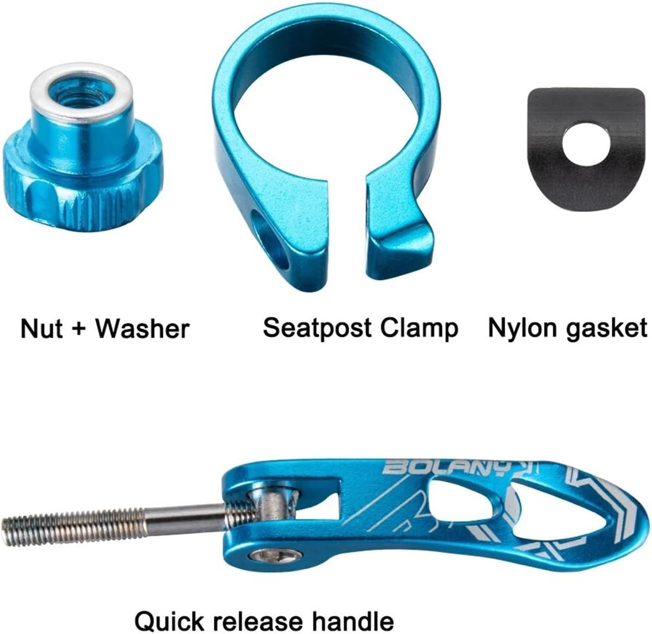 Bike Seatpost Clamp Aluminium Alloy Fit For Seat Post Mount 31.8mm 34.9mm Cycling Accessories(Black)