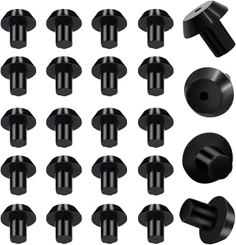 24Pcs WB2K101 WB02T10461 Stove Grate Rubber Feet fit for GE Kenmore Range Burner Cooktop Grate, 3/16" Hole Gas Stove Top Grate Feet Replace WB02K0101 AP2622260 PS241358 by Beaquicy