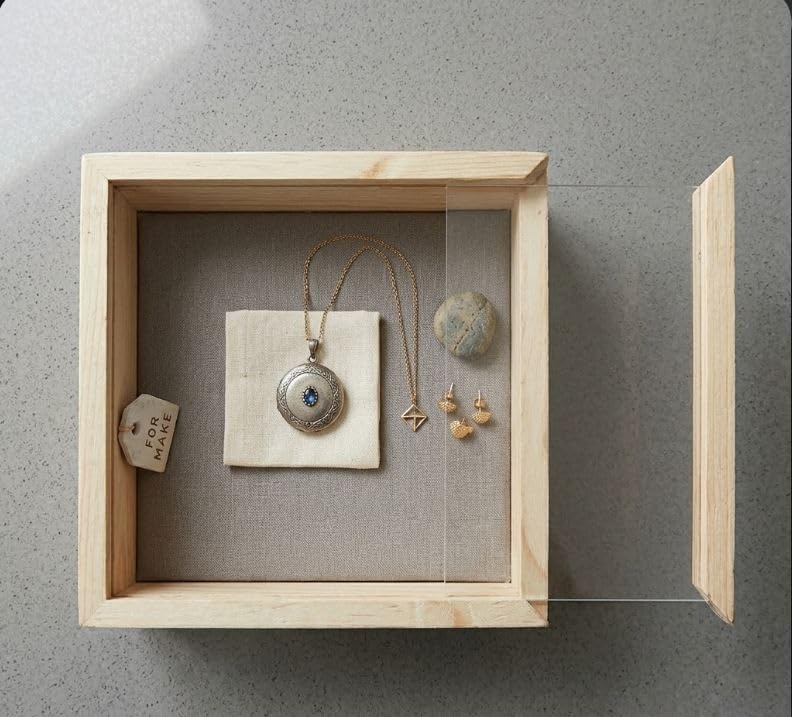 Image of Wooden Gift Box with Sliding Acrylic Lid | Transparent Display Box for Gifts, Hampers & Storage | Premium Wooden Packaging Box