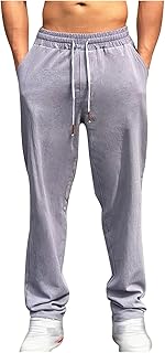 Generisch Hombres Nueva Europa y los Estados Unidos Alto Deporte Fitness Calle Ocio Pantalones de Algodón Pantalones de Entrenamiento Para Hombre, Color lila claro., S