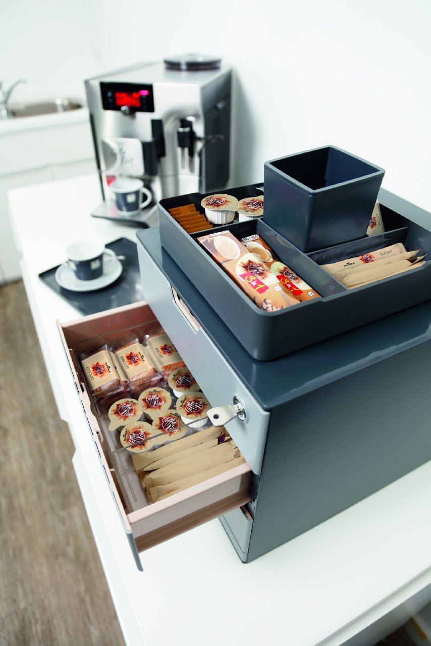 Durable 338419 Tacka z przegródkami Coffee Point Caddy, opak. 1 sztuka, przezroczysta.