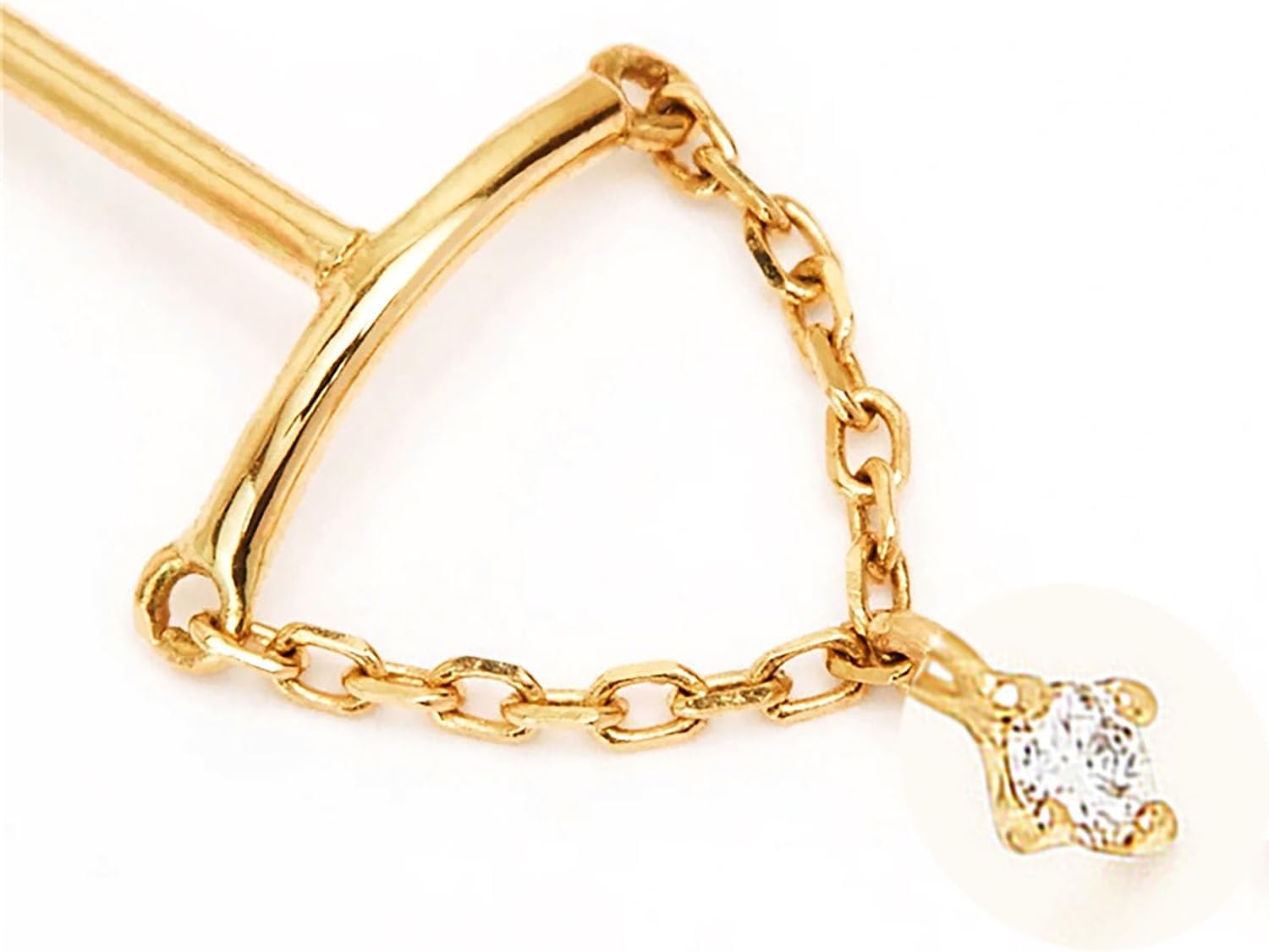 Hidden Helix Earring Dangle Threadless Flat Back Earrings Hypoallergenic Cartilage Earring Hidden Helix Piercing Earring Rhinestone Helix Piercing Jewelry - Image 5