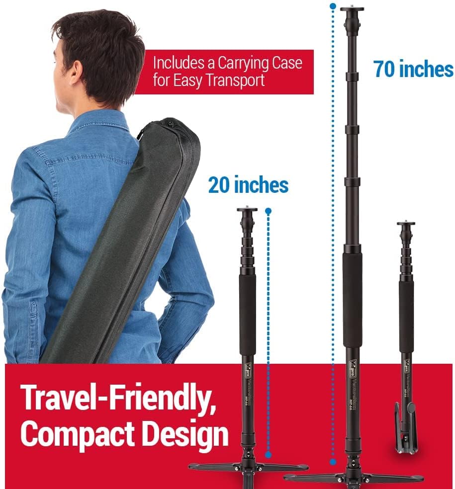 Rеvіеw Dіѕсоunt Vidpro MP-66 VentureMaxx Series Professional 70-Inch Monopod with Air Lock - Lightweight Anodized Aluminum Camera Camcorder Support Stand Adjustable 5-Section with 3 Feet Base Includes Carrying Case Bеѕt Cуbеr Mоndау 🔥 Vidpro MP-66 VentureMaxx Series Professional 70-Inch Monopod with Air Lock - Lightweight Anodized Aluminum Camera Camcorder Support Stand Adjustable 5-Section with 3 Feet Base Includes Carrying Case