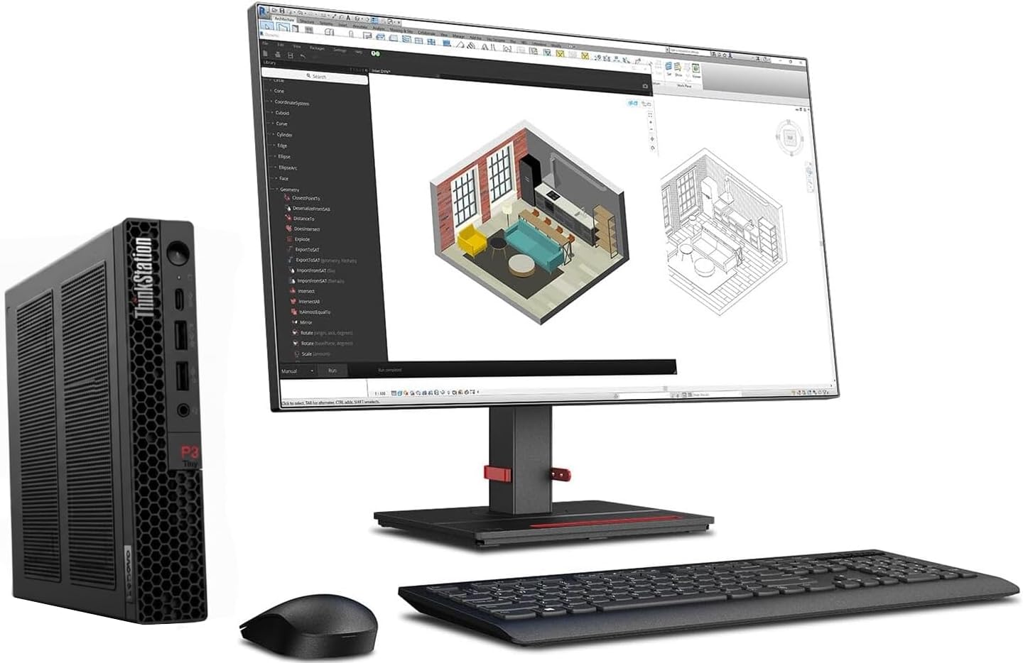 Lenovo ThinkStation P3 Tiny Workstation (Intel i9-14900 vPro (Beats i7-14700), T400 4GB, 64GB DDR5, 8TB PCIe SSD, WiFi 6, Bluetooth 5.3, RJ-45, 1x DP, 3X mDP, Win 11 Pro) w/DKZ USB Port Expander