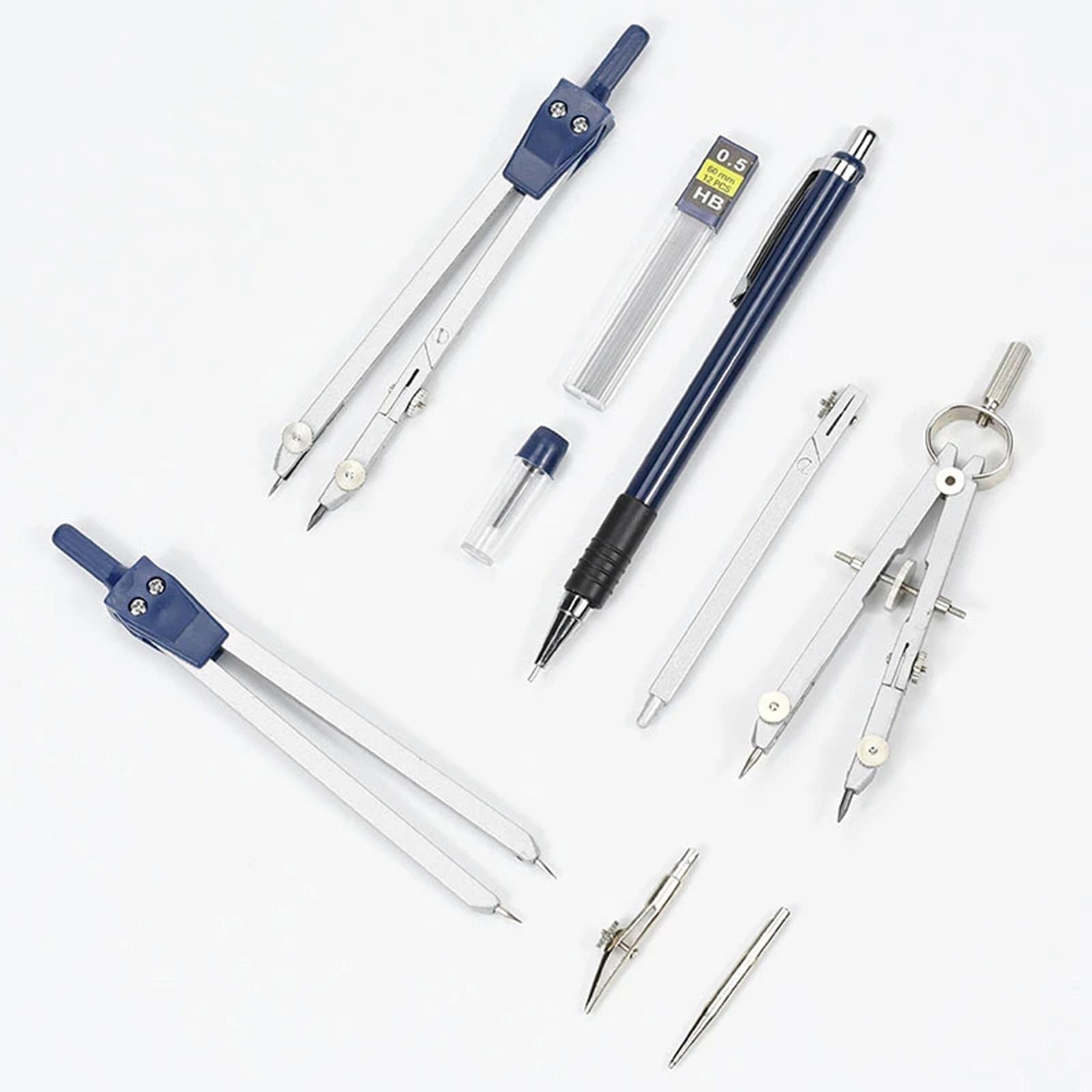 AJW-Tomaibaby Règle D' Outils De Dessin De Compas Mathématiques: 2Pcs