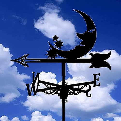 Miniatura 4 de Exquisito adorno de veleta de metal, veleta vintage de acero inoxidable, indicador de dirección del viento retro para escena de granja, jardín,