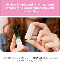 Vista 3 de Bona Fide Beauty - Lima de uñas de vidrio checo de primera calidad - Herramienta de manicura suave, duradera y profesional