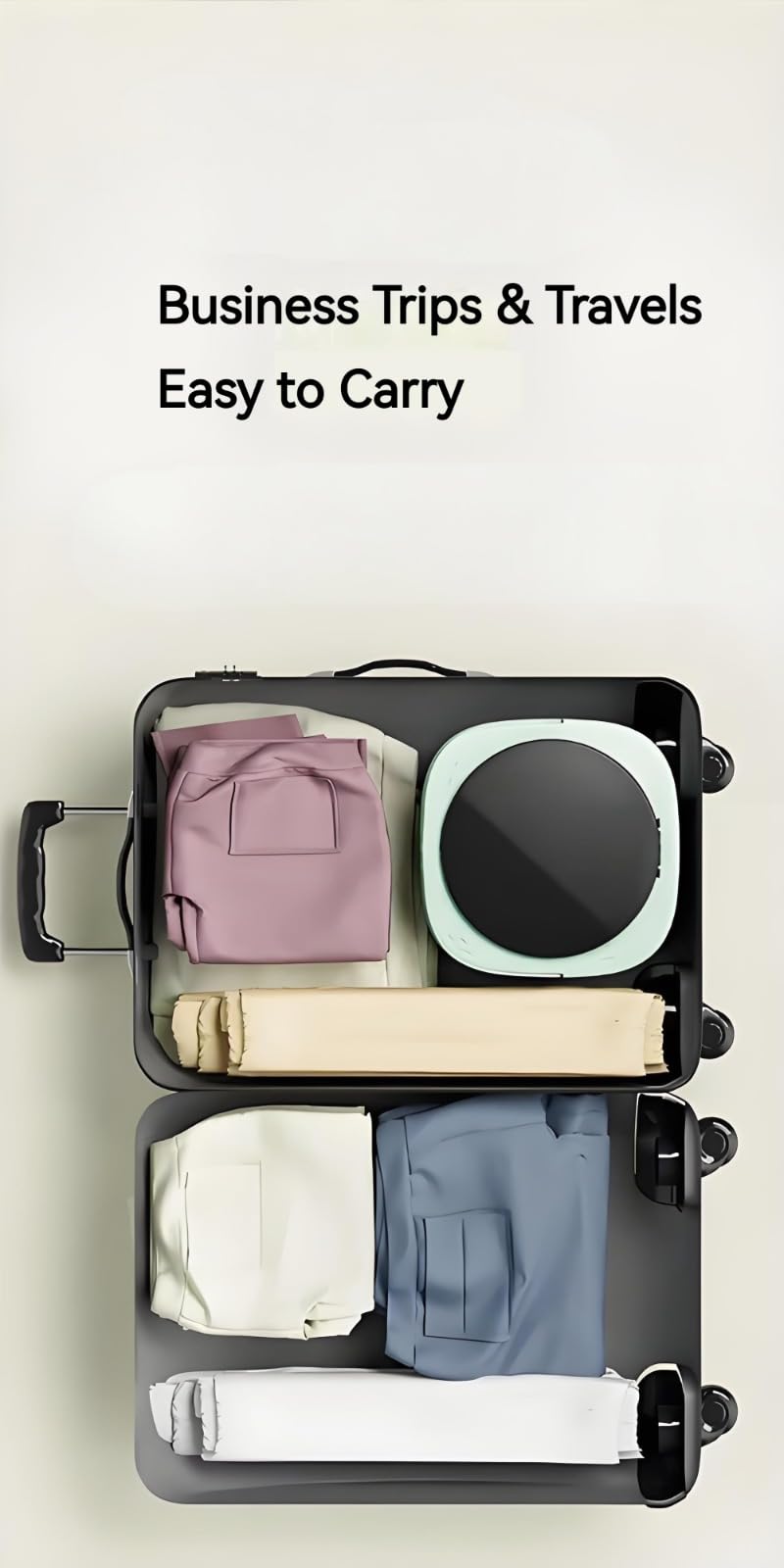 Lavatrice portatile da viaggio piccola da 8 l, mini lavatrice pieghevole con centrifuga per campeggio e viaggi, lavanderia a risparmio energetico per biancheria intima, vestiti e calze