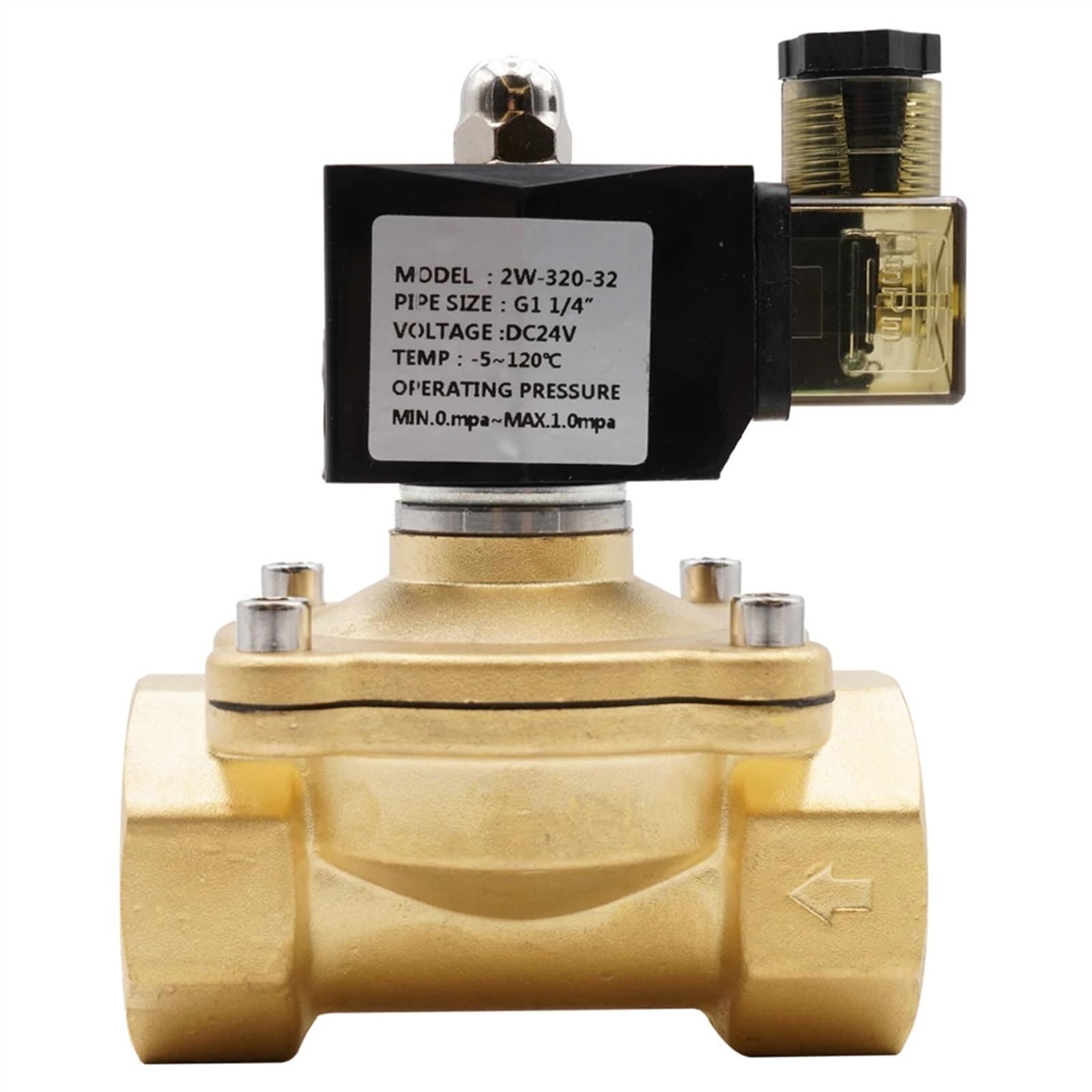 Électrovanne IP65 en laiton normalement fermée pour air et eau chaude