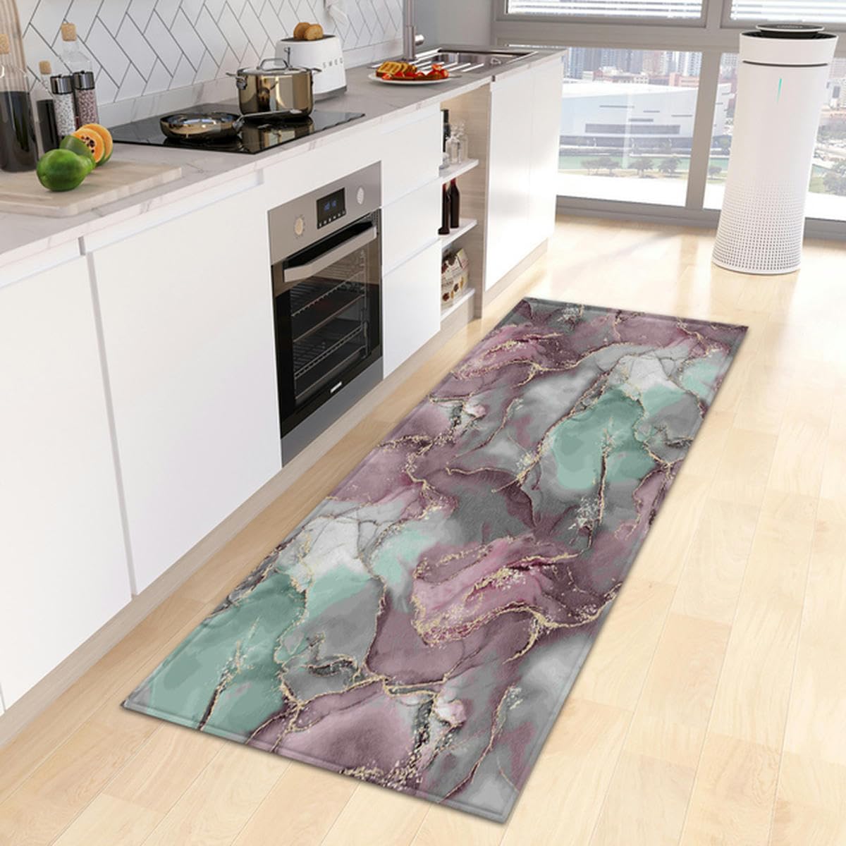 Tapis de cuisine antidérapant marbre évite les chutes dans la chambre d'enfant