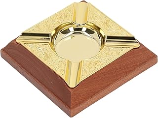YXWJ Solid Wood Brass Cigar Ashtray Office Home Cafe bar KTV Decorative Ashtray Fashion Indoor and Outdoor Ashtray