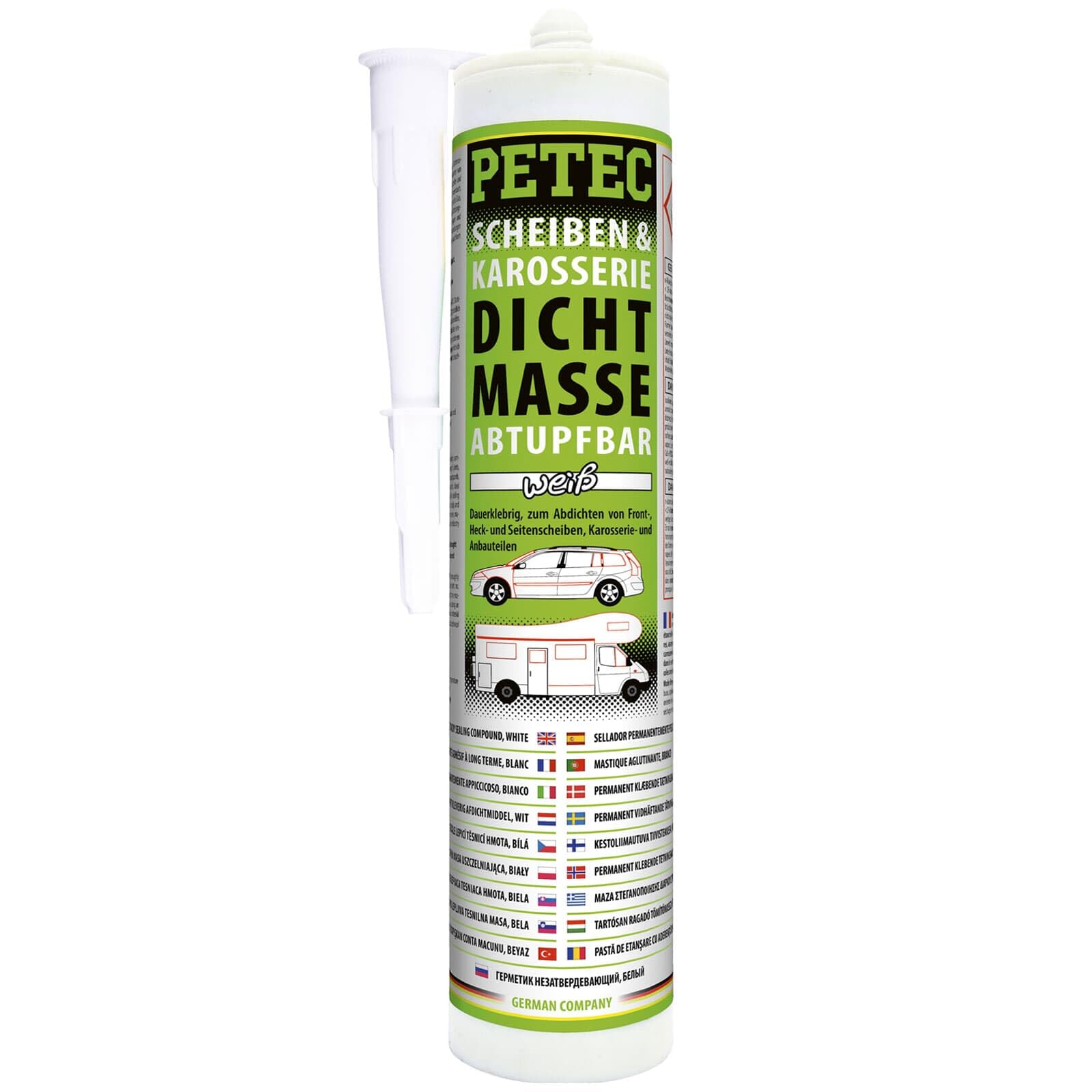 PETEC 3x 83290 Scheibendichtstoff | 3x 83290, PETEC Dichtmasse 310ML Weiß,