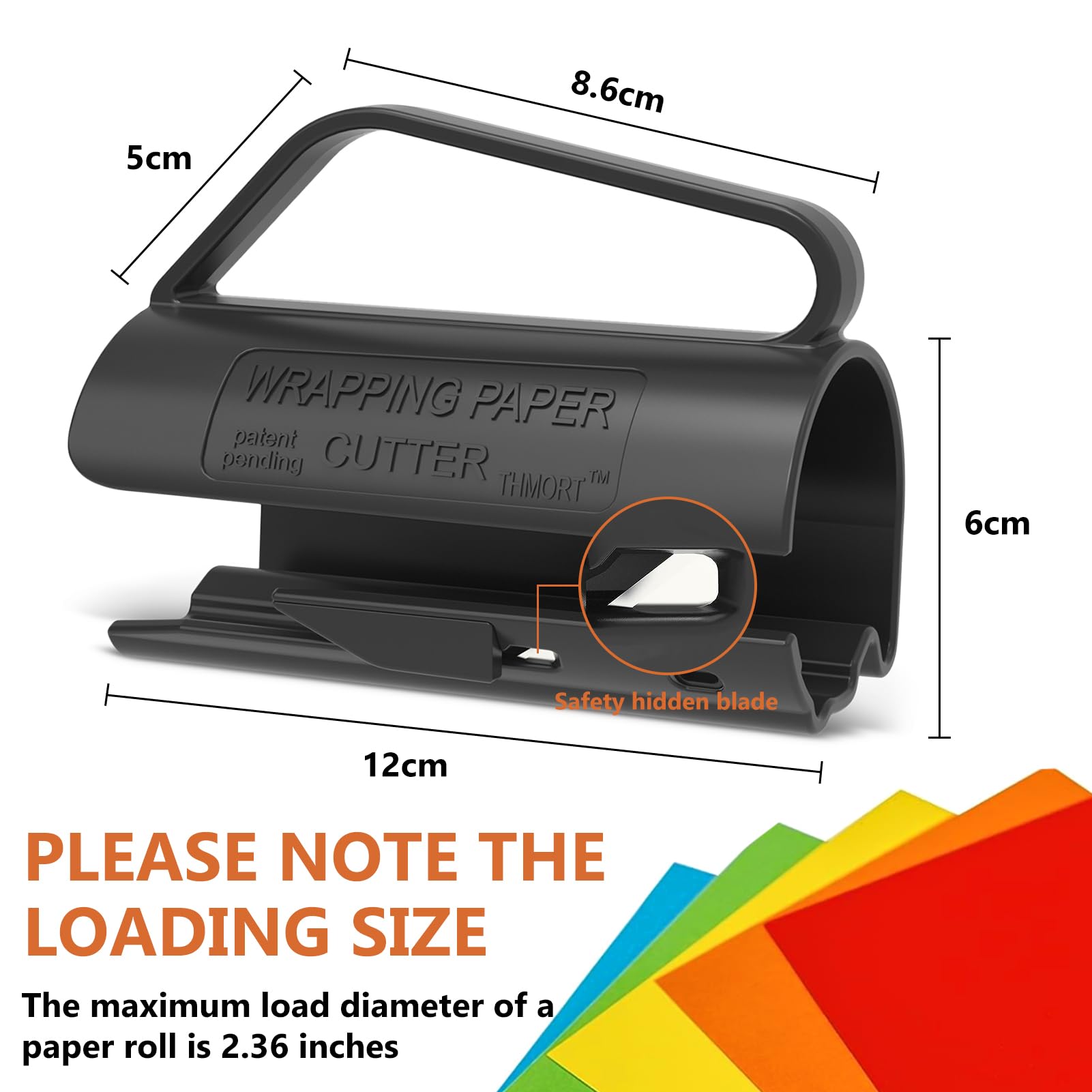 Taglierina Per Carta Da Regalo Scorrevole - Con Manico - Per Rotoli Di Carta Da Imballo - Sicura E Facile Da Usare - Foto 10