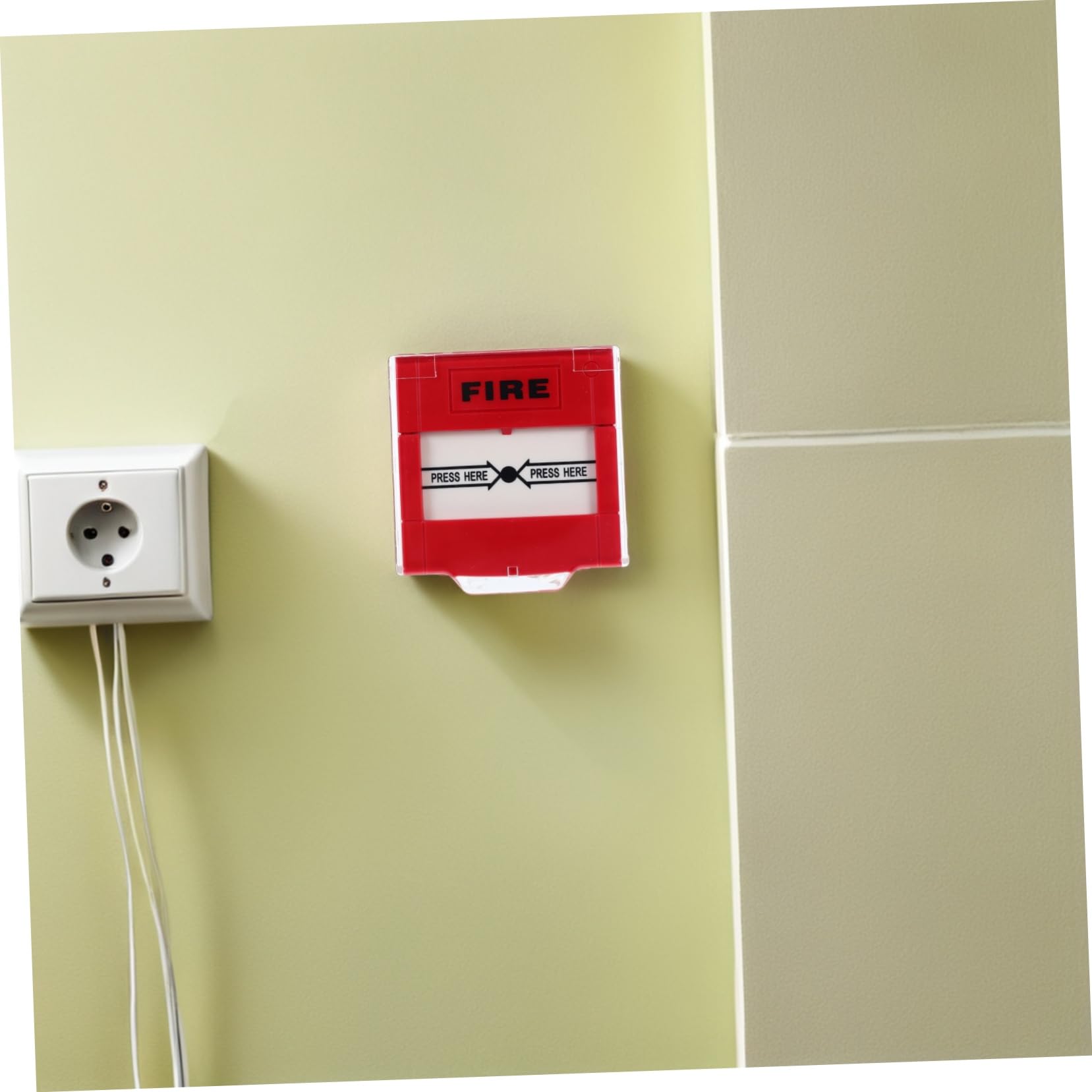 Panel de Emergencia contra Incendios 2 Interruptores Manuales de Botón Rojo, Diseño de Respuesta Rápida y Plástico para Hoteles y Espacios Privados