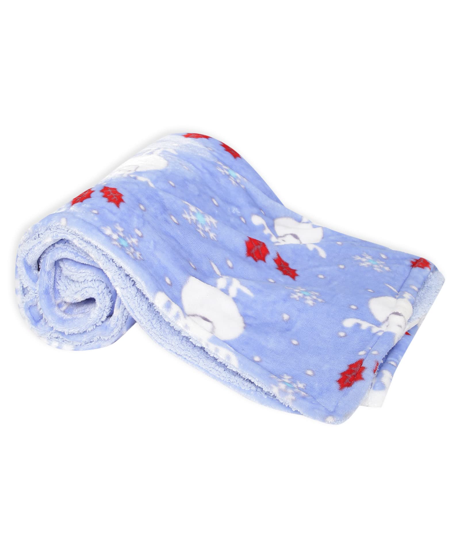 Mi Arcus Flurry Knitted Blue Baby Blanket 160x110 cm for Girls Boys Kids Infants Toddlers