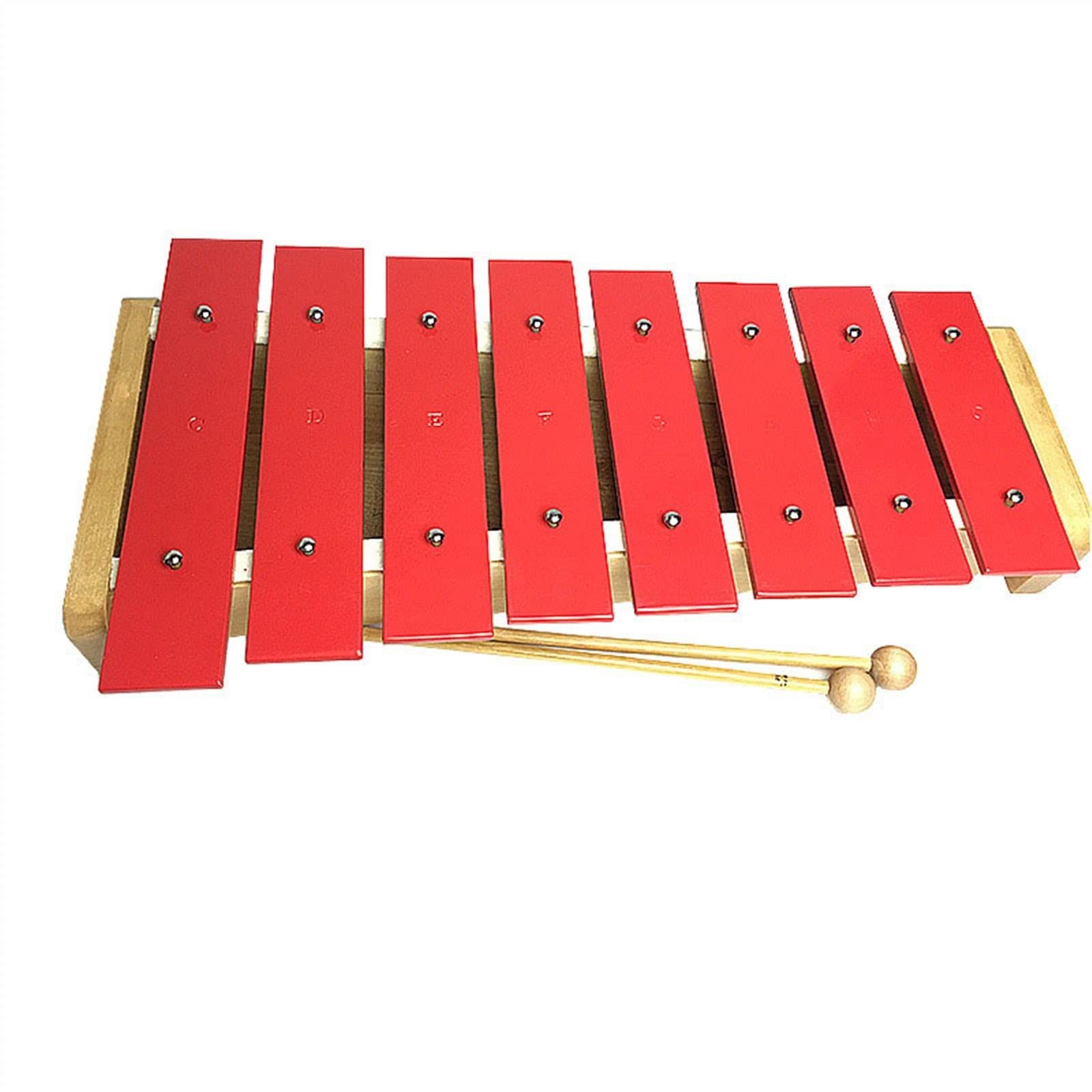 Percussão Musical Sussidi Didattici Per L'illuminazione Della Musica Per Pianoforte A 8 Toni Rossi Strumento A Percussione Per Pianoforte In Alluminio Con Piastra In Legno Xilofoni
