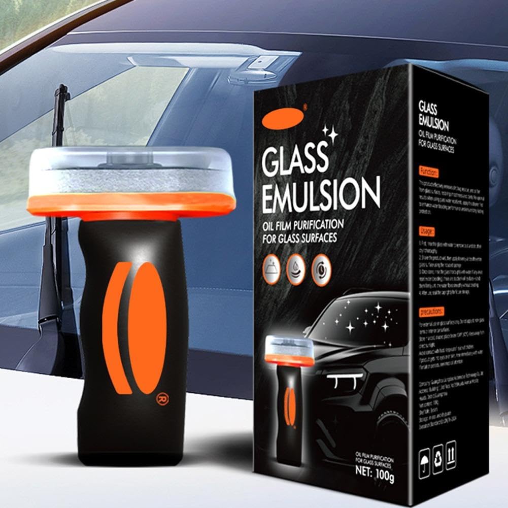 Qi-for Glass Guard Cleaner, Qi-for Car Oil Film Cleaner, Car Window Cleaner with Handle Applicator, Glass Emulsion Cleanerfor Cars Windshield, Glasses Cleaning Board and Oil Film Removal Lotion — view 2