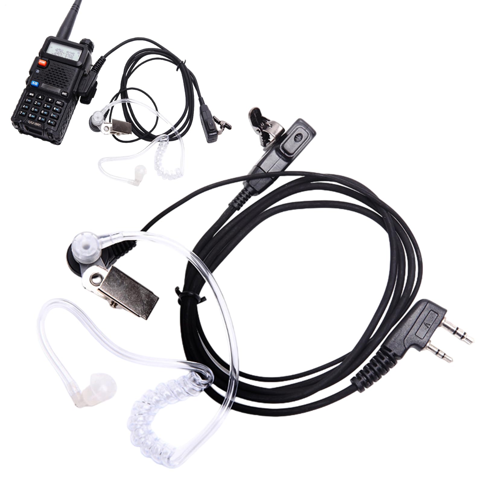 Ear Pieces for Walkie Talkie, Radio Earphone with, 2 Way Radio Headset, Acoustic Tube Earphone Walkie Talkie Headset Accessories