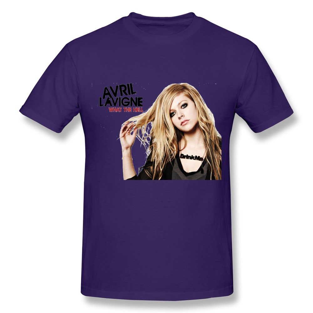 L R Men's Avril Lavigne What The Hell Cotton T-Shirt White