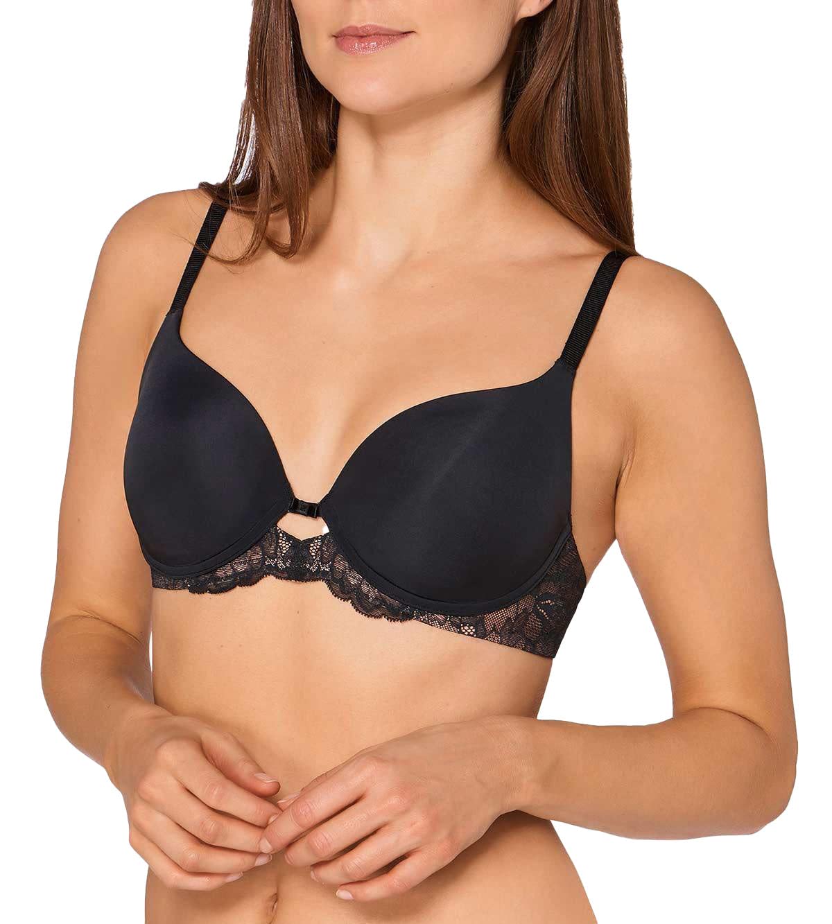 Triumph Damen BH Amourette Charm WHP01, mit Bügel, Gepolstert, Verstellbare Träger, 80E, Schwarz