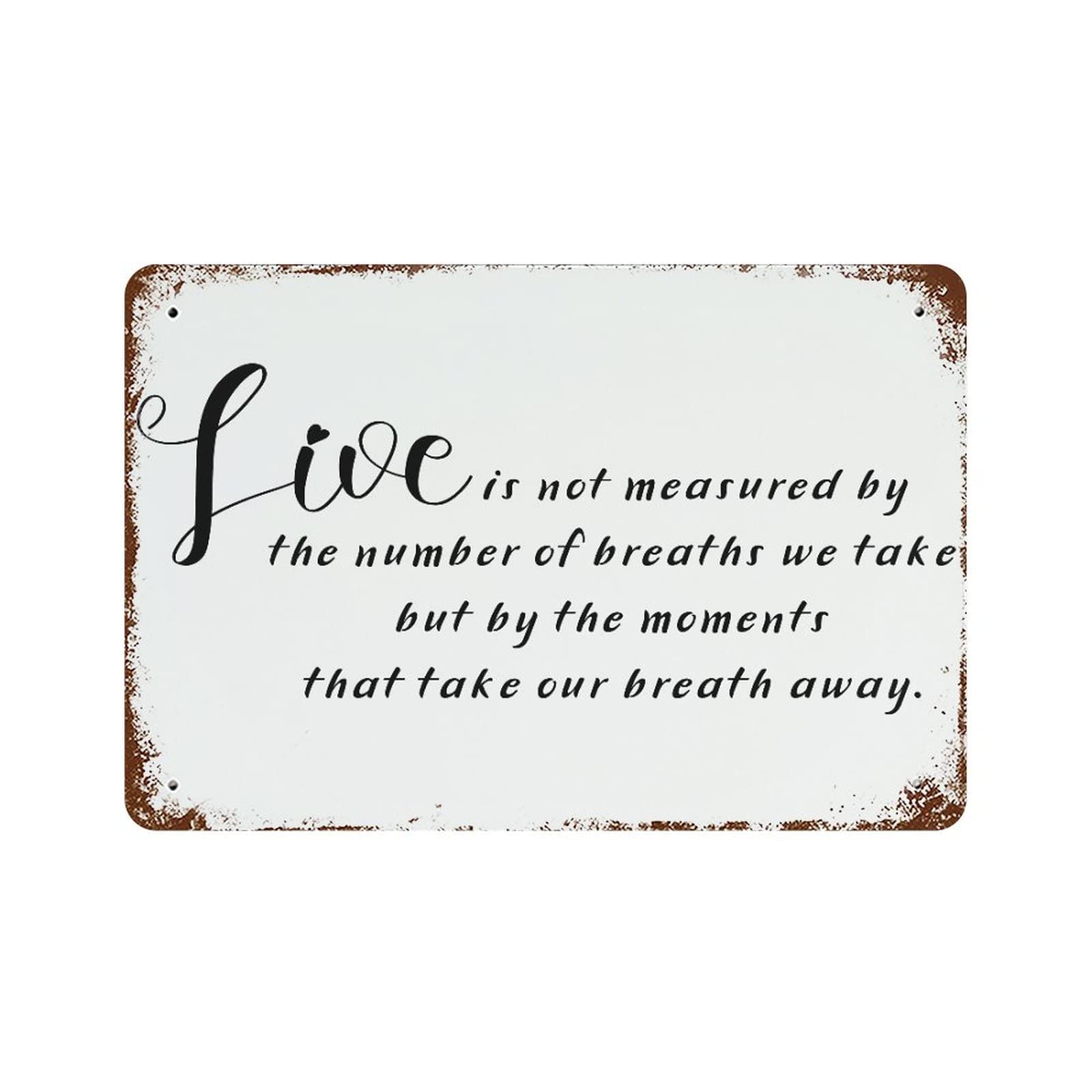 Plaque en métal avec citation positive, idée cadeau rétro originale