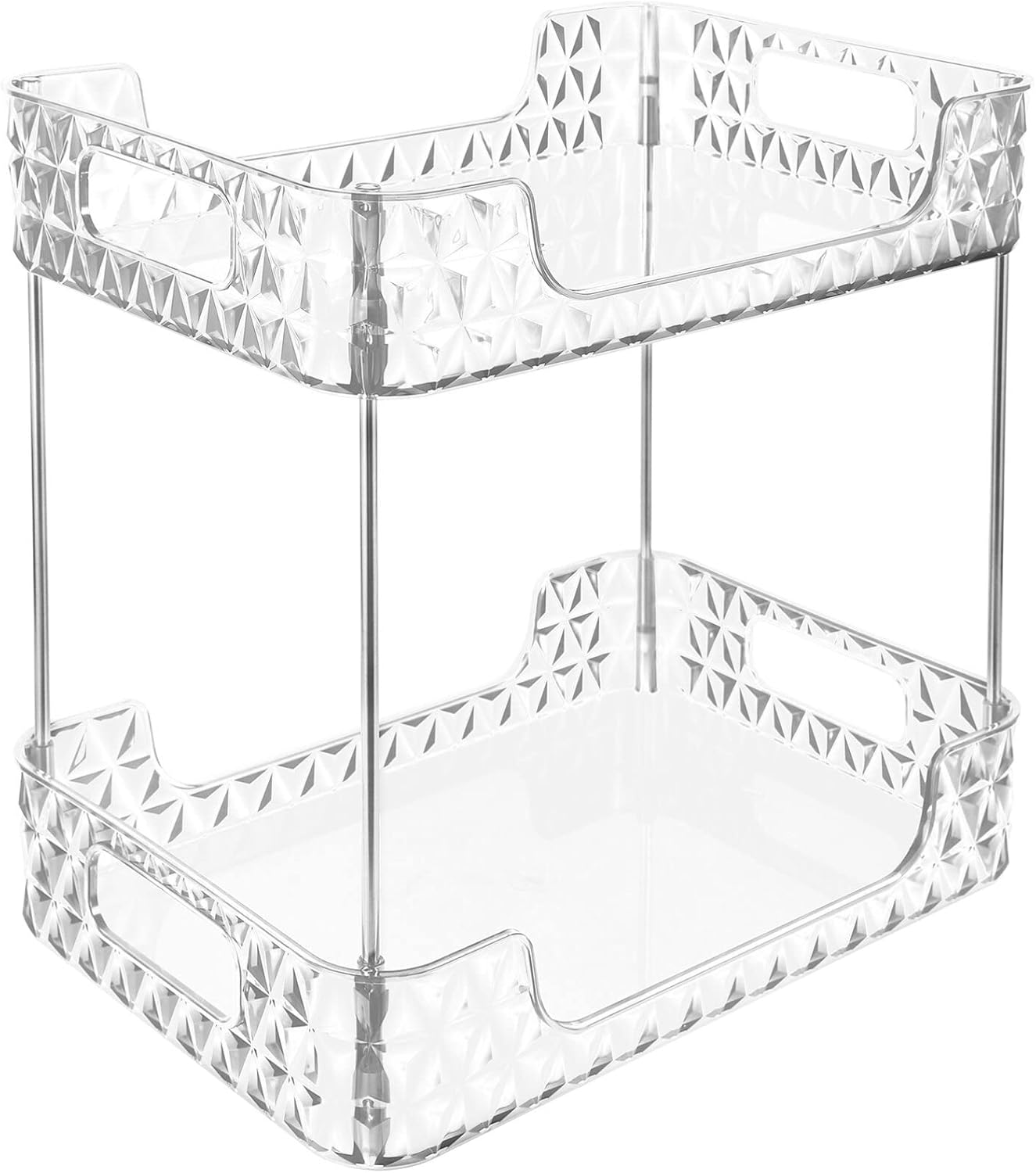 Alipis 2 Tier Bathroom Organizer Countertop, Clear Dresser