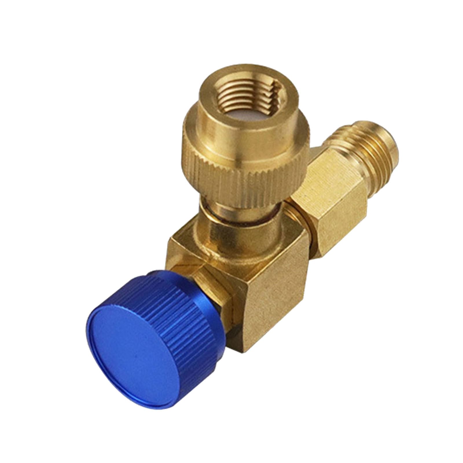 Brass HVAC Service Fitting Frosts Proof Operations Ergonomic Grip for Refrigerants Transfer and Pressures Control Brass HVAC Refrigerants Fitting