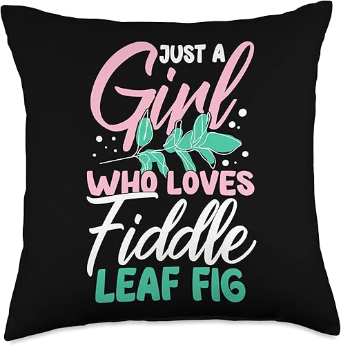 Fiddle Leaf Fig Ficus Lyrata Care Tree Plant Soil Indoor Throw Pillow