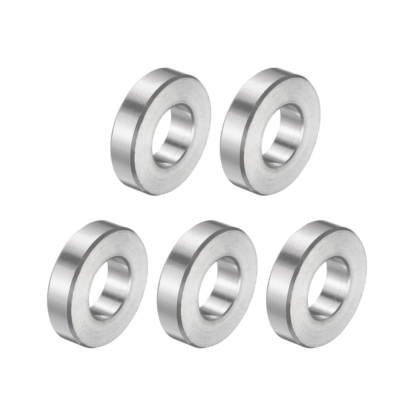 uxcell 5pcs Stainless Steel Spacer 3/8" Bore x 3/4" OD x 3/16" Length Screw Bushing Plain Finish Round Metal Spacer for M10 Screws Bolts and Rods