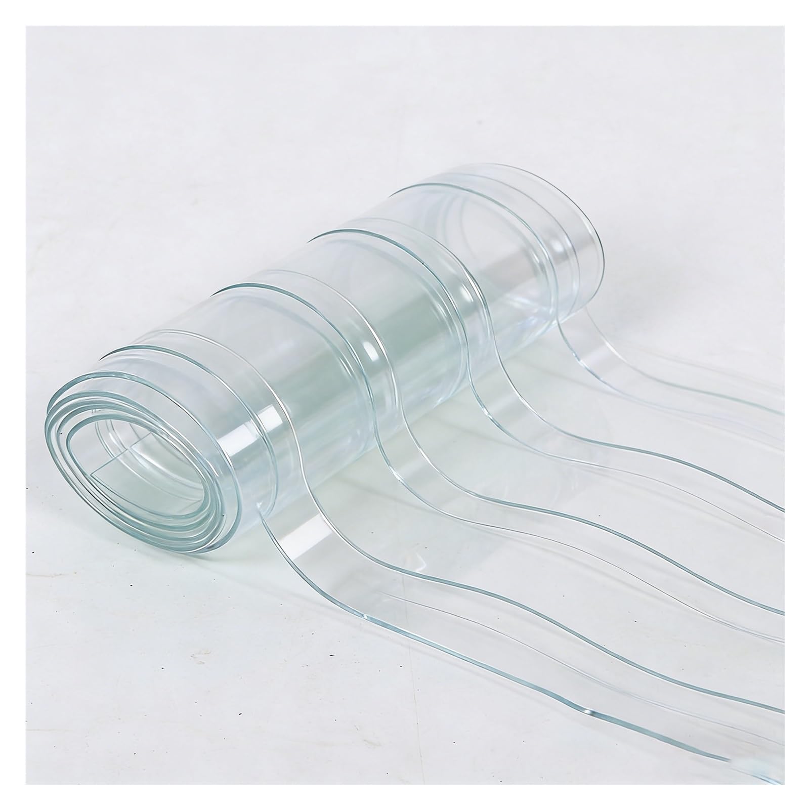 Curtains Doorway Vertical Ribbed Plastic Door Strips Pvc Curtain Cold Storage Factories(50.4" W x 82.7" L/128x210cm)