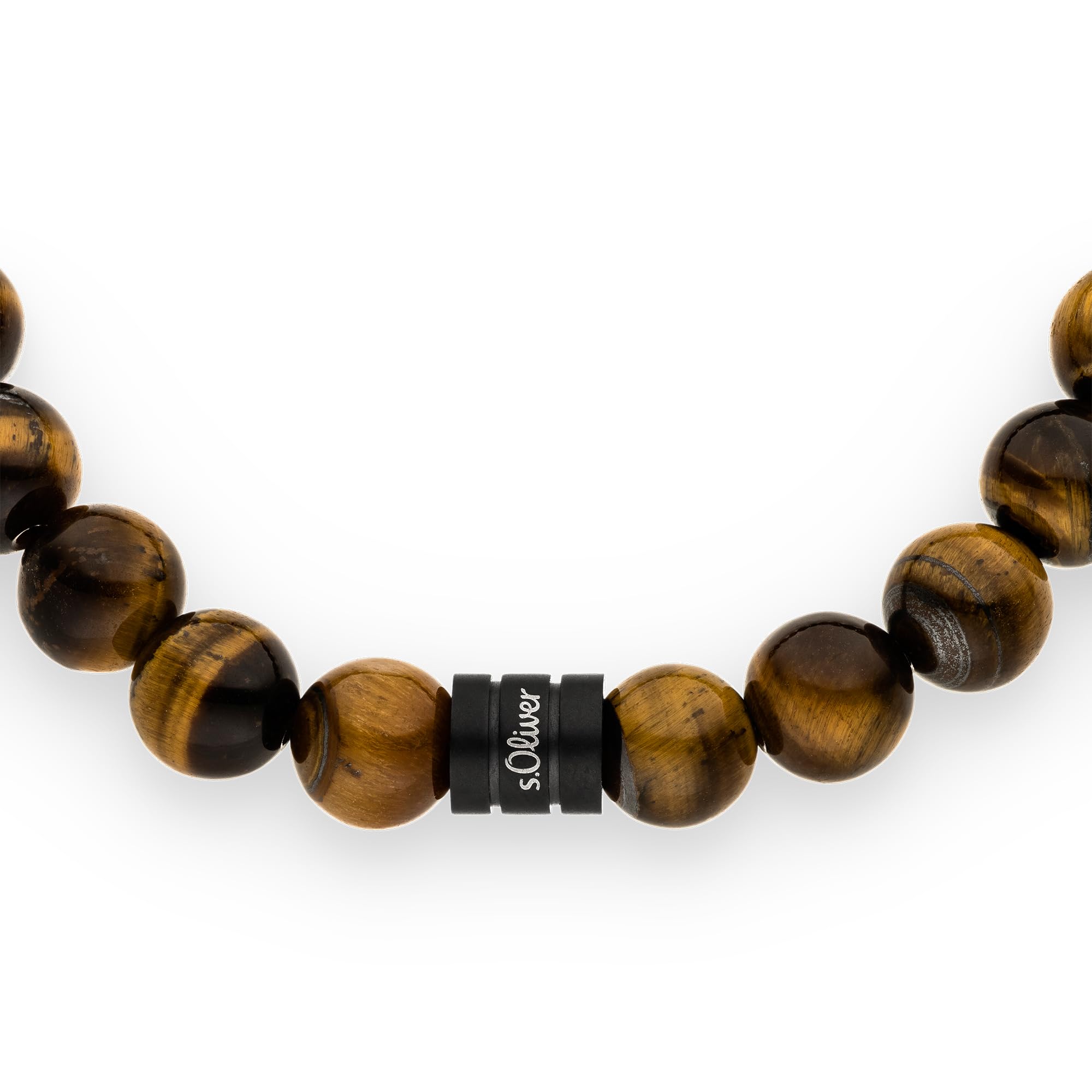 s.Oliver Herren Schmuck – Armband aus Beads mit Edelstahldetail – Klassisch, Stilvoll und Maskulin – Perfekte Geschenkidee
