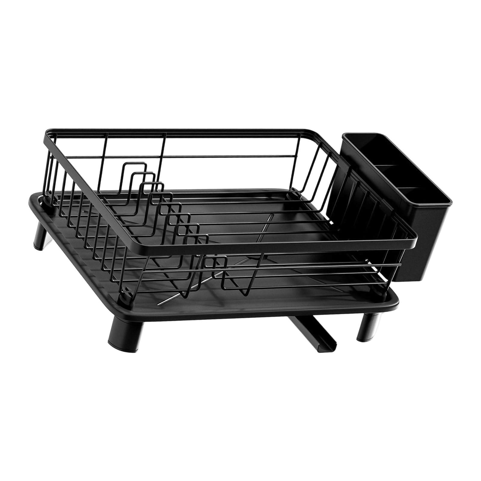Jazuaiao Modern Cutlery Drainer Stand Having Reinforced Rods and Multi Compartment Design for Organized Kitchen Kitchen Tool Planner Rack