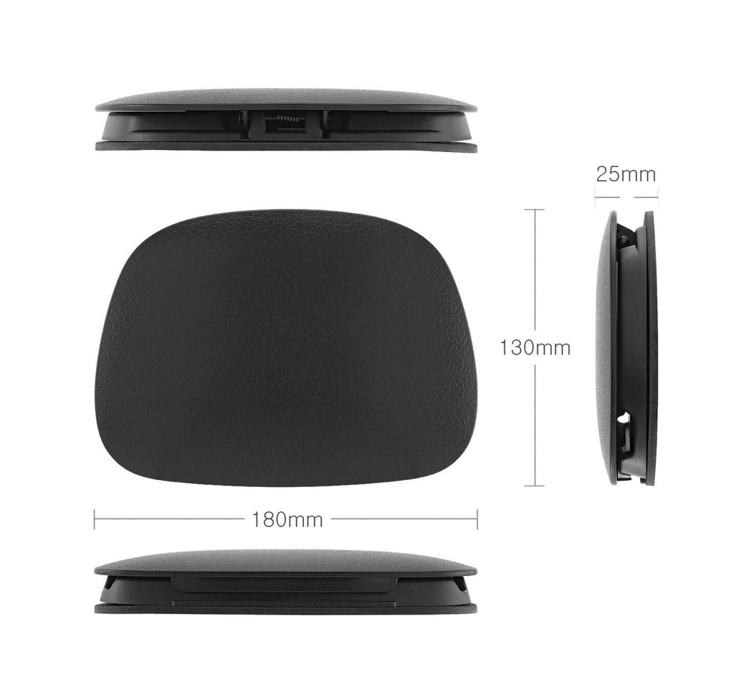 Smartfon Uchwyt Do Samochodu Uchwyt samochodowy Uniwersalny uchwyt do deski rozdzielczej samochodu 180 X 130 X 25 mm Do telefonu komórkowego GPS Wspornik Nawigacyjny (Color : Black)