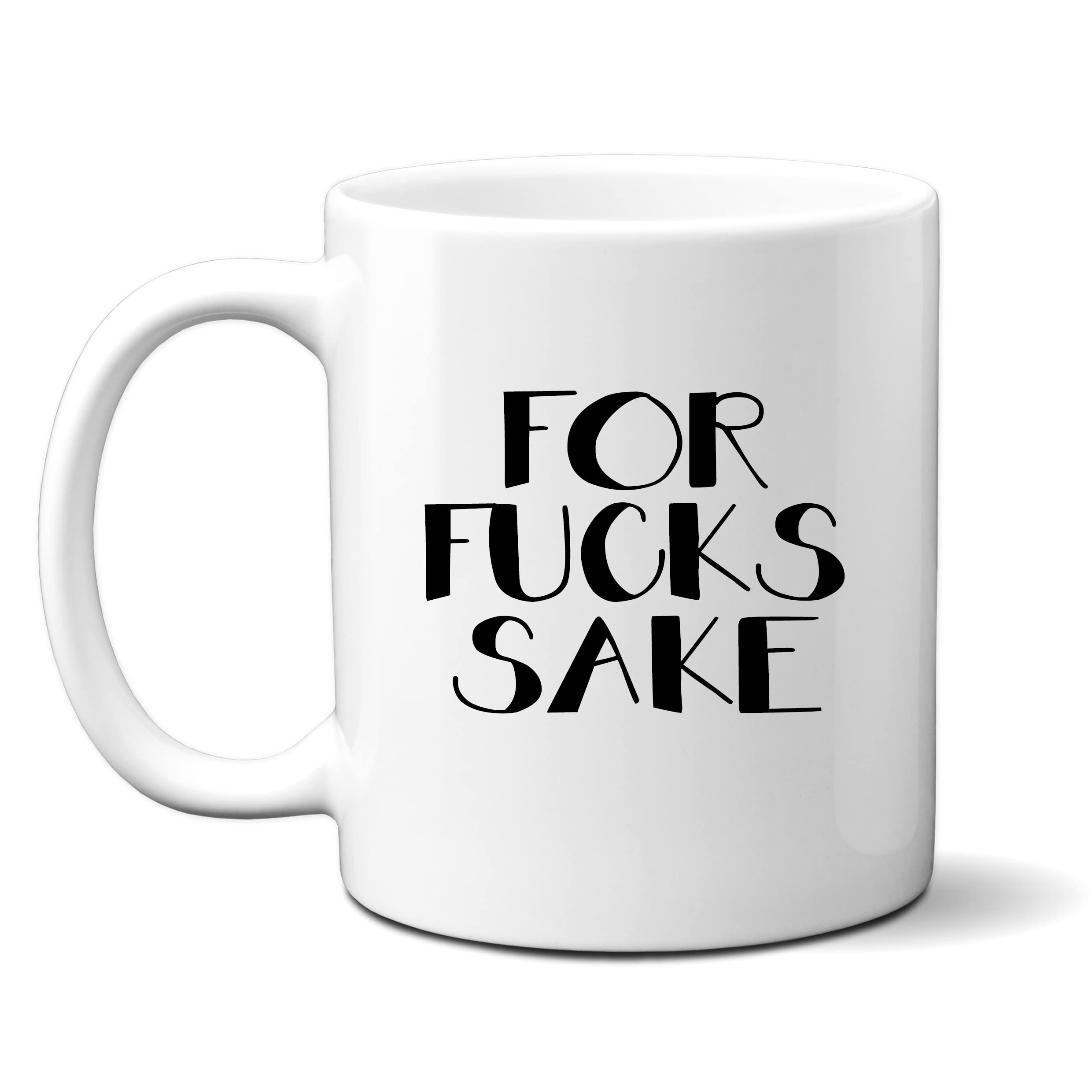Denzie Digs Funny Personalised Mug, for Fucks Sake, Rude Offensive Birthday Gift for Men or Women, Colleague Friend