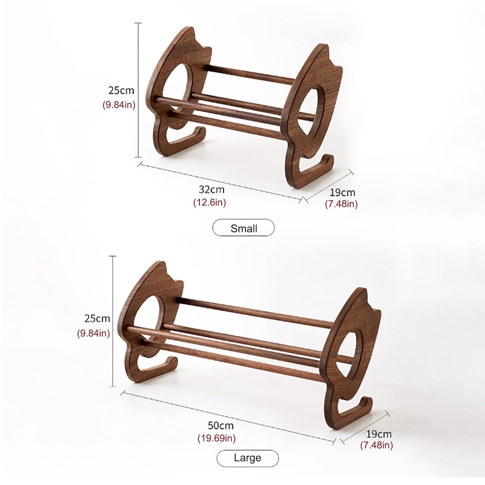 Generico Espositore da scrivania Portariviste, Porta libri da tavolo, Scaffale multifunzionale Libreria da tavolo(Black walnut,S)