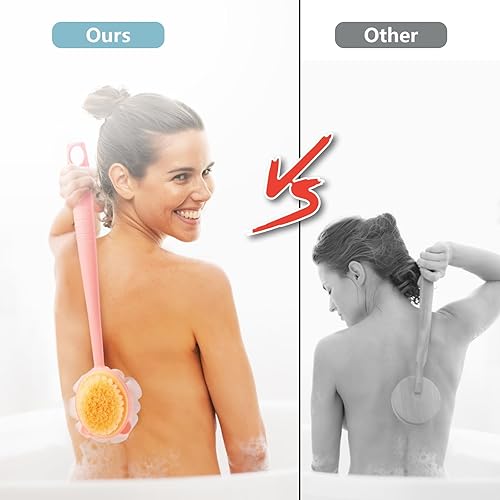 Miniatura 7 de Klmfatsig Cepillo de ducha  Estropajo de espalda para uso en la ducha, limpiador de espalda para hombres, cepillo de ducha para espalda, limpieza