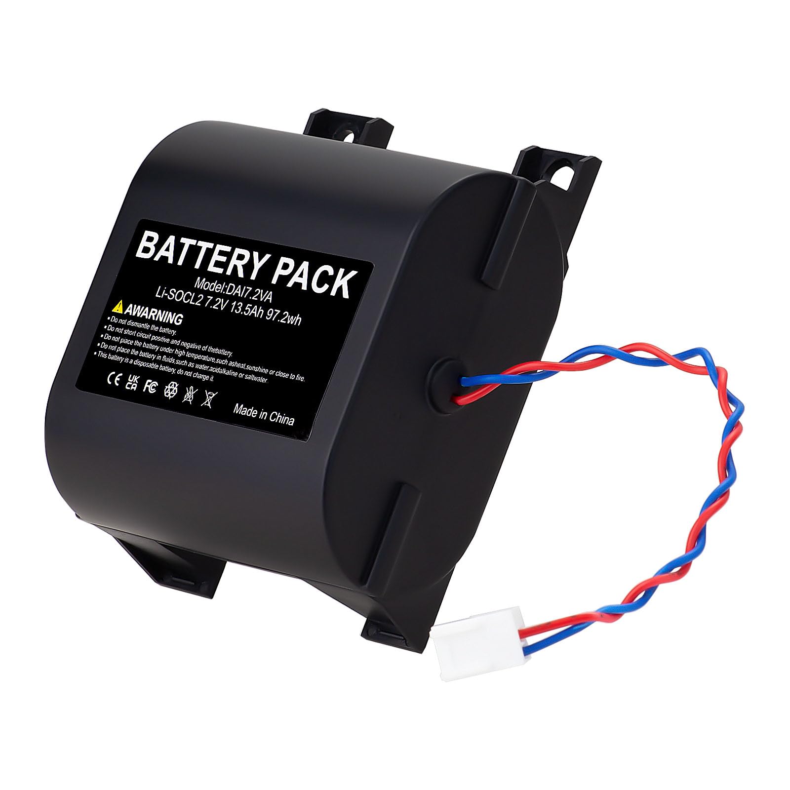 BAT02 Batterie Alarme Li-SOCl2 7,2V 13,5Ah pour Daitem Hager Logisty Compatible BATLi02
