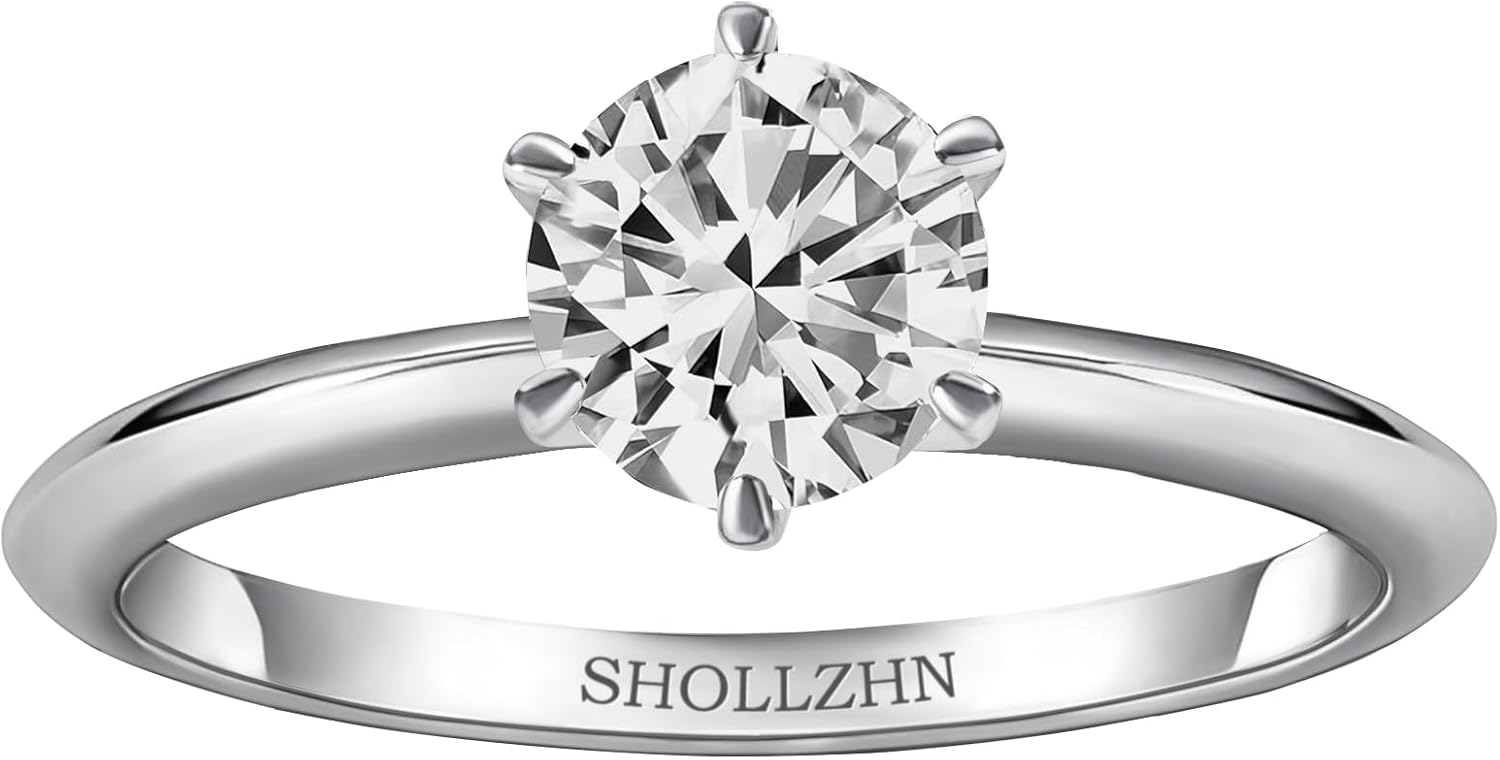 1-4Carat Lab Grown Diamond Engagement Ring for Women IGI Certified | 14K/18K White, Yellow Or Rose Gold/Platinum Classic 6-Prong D/E Color VS1/VS2 Clarity