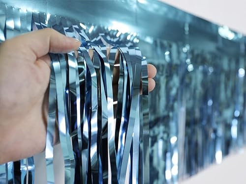 Miniatura 9 de Paquete de 3 guirnaldas de flecos de papel de aluminio de 10 pies para colgar en la pared, decoraciones de borlas, suministros para desfile,