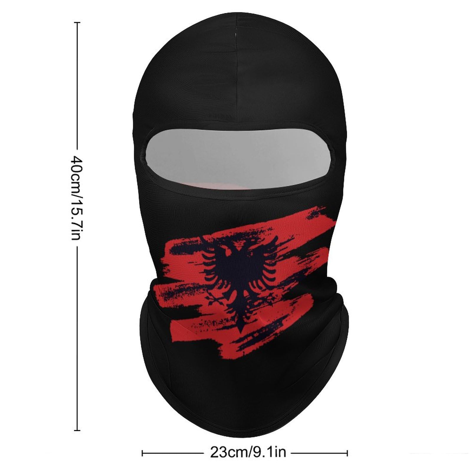 Albanian Flag Balaclava Face Mask Ski Full Face Mask Windproof Sun UV Protection Hood for Women Men, vfhjdfg4334