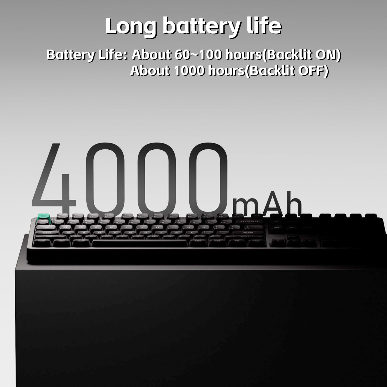 nuphy Teclado mecánico inalámbrico Node100, teclado Bluetooth personalizado intercambiable en caliente, 109 teclas, teclados para juegos de computadora, soporta gestos táctiles, teclas PBT