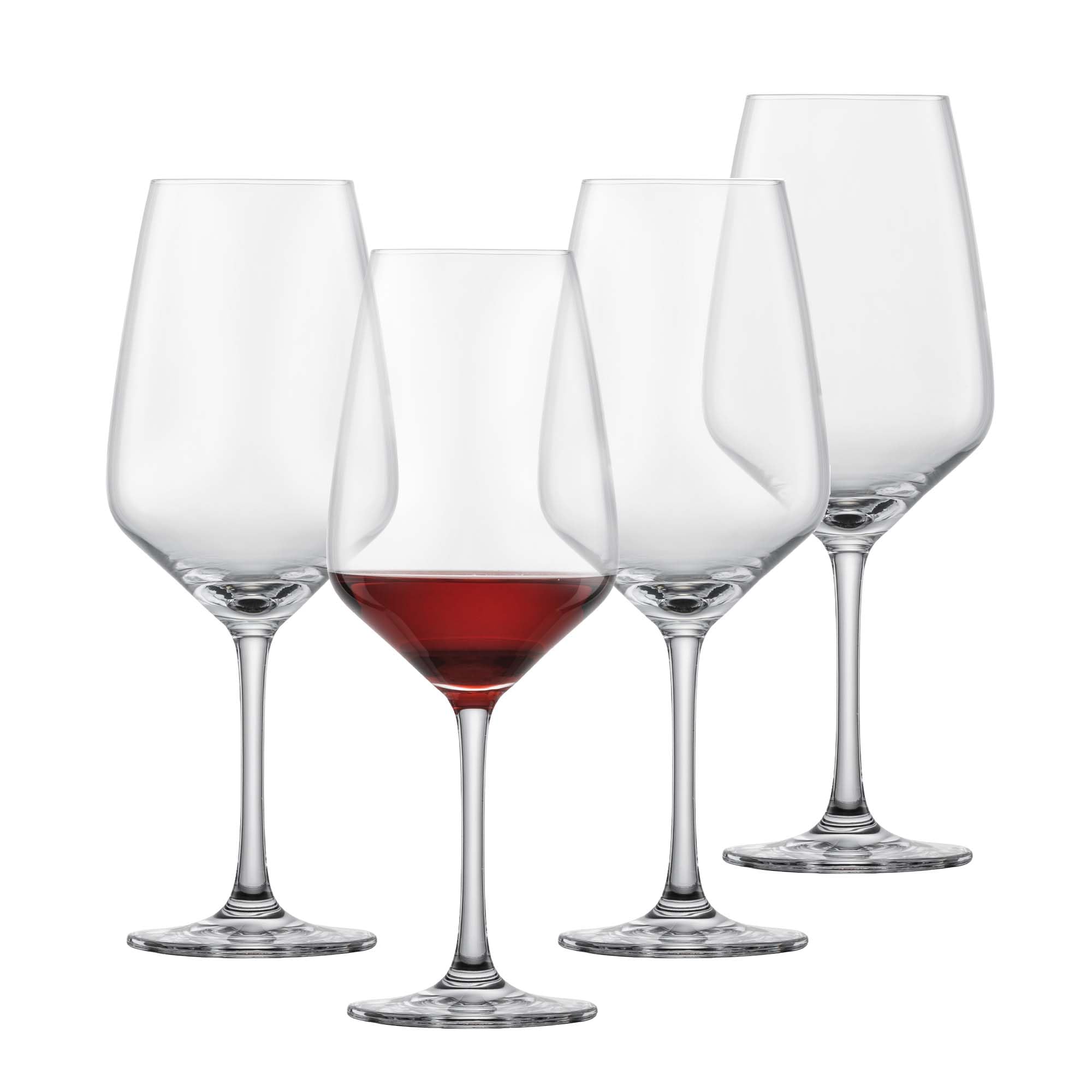 SCHOTT ZWIESEL Rotweinglas Tulip 4er Set, Weingläser für Rotwein aus Tritan Kristallglas, spülmaschinenfestes Kristallglas, 123606
