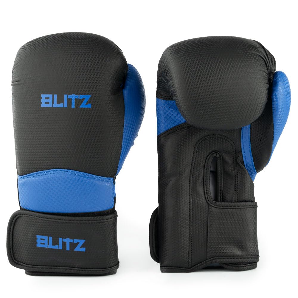 Blitz Centurion Boxing Gloves - Black/Blue - 16oz