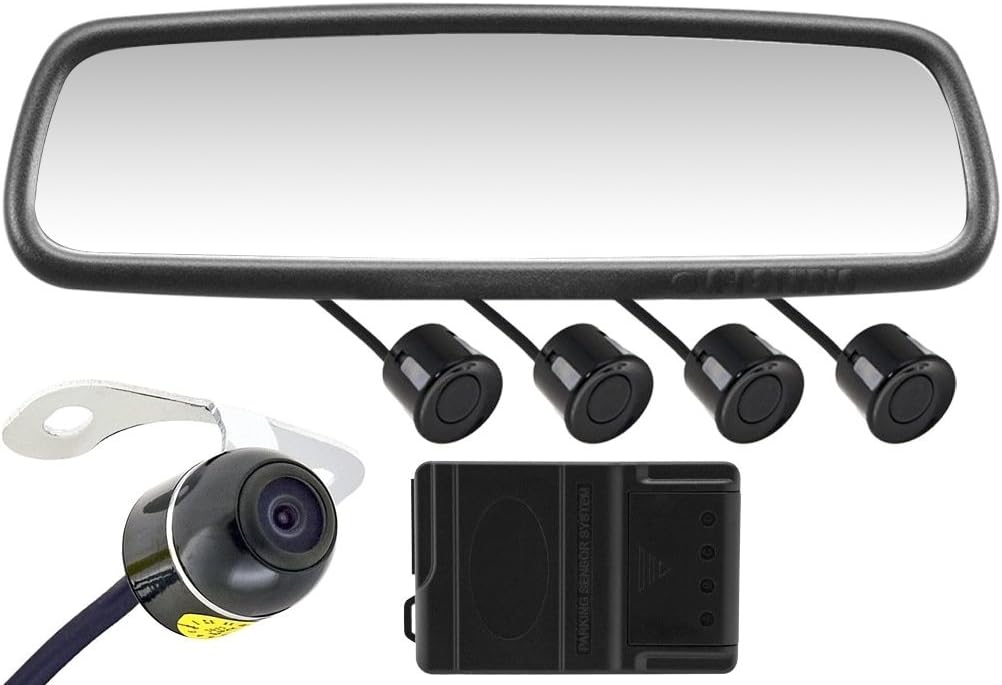 HK-4368P Backup System, Rear View Mirror with Built-in Display, Color Camera and Sensors