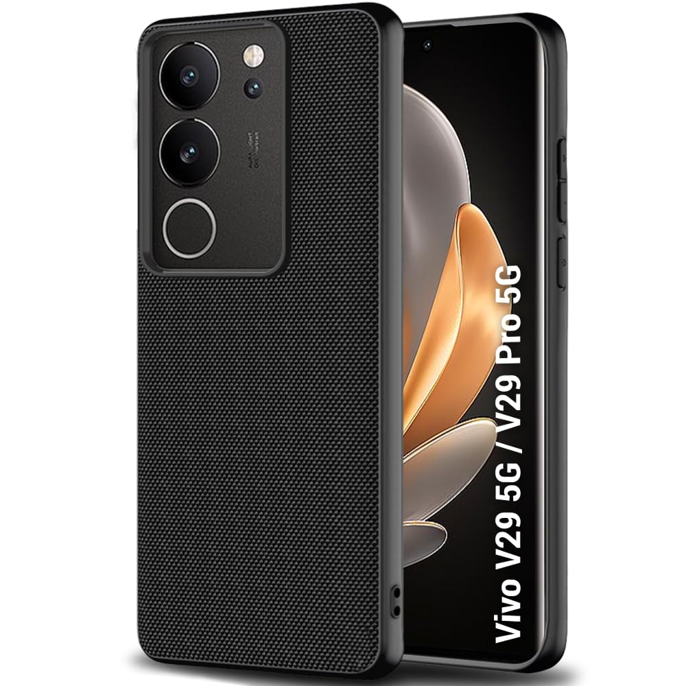 TheGiftKart Back Cover Case for Vivo V29 / V29 Pro 5G | Slim & Lightweight | Ultra-Premium Design | Camera Protection Bump | Fabric Texture Case Cover for Vivo V29 / V29 Pro 5G (Polycarbonate | Black) (B0CKBZP8LK) Amazon Price History, Amazon Price Tracker