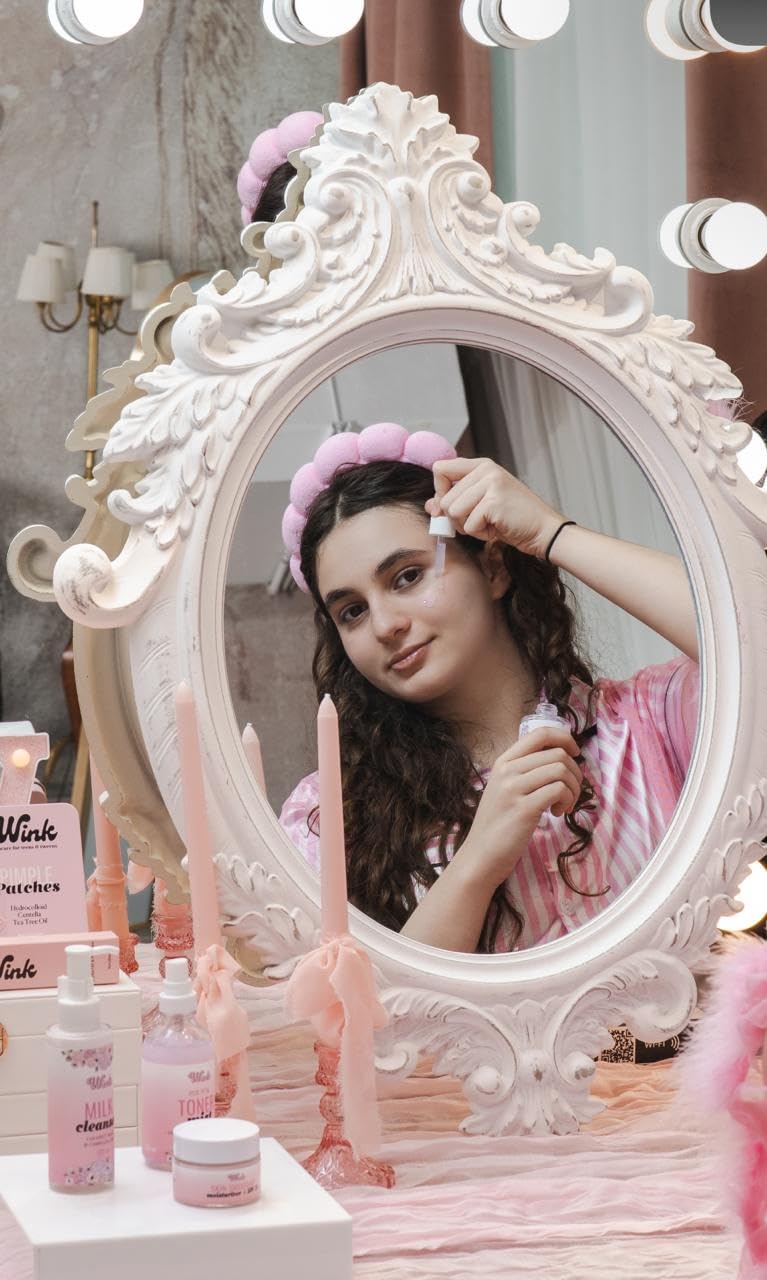 Wink Skin Care Kit for Teens | Plant-Based Facial Kit for Girls & Tweens, 4-Piece Set with Milk Cleanser, Rose Petal Toner, Face Fruit Serum & SPF Moisturizer, Mom-Approved Essential Kit for Young - Image 11