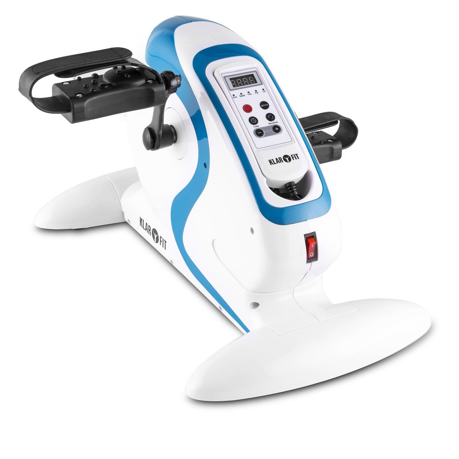 Klarfit Cycloony Beintrainer - Pedaltrainer für Muskelaufbau, 70 W Beintrainer für zuhause, 12 Geschwindigkeitsstufen, Trainingscomputer, Vor- / Rückwärtslauf